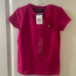 Polo by Ralph Lauren Hot Pink Short Sleeve Tee with Green Pony
